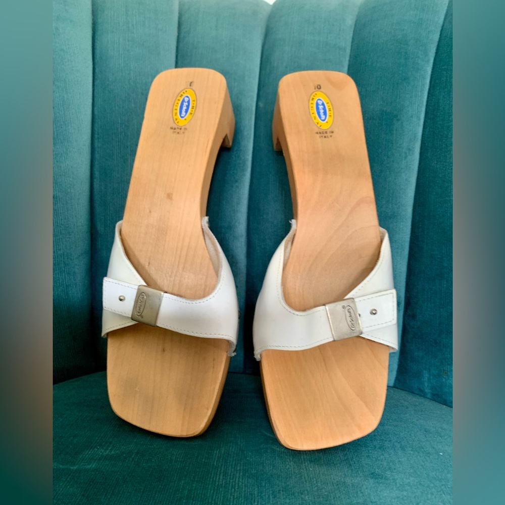 Dr. Scholls vintage and original wood sandals in size 10